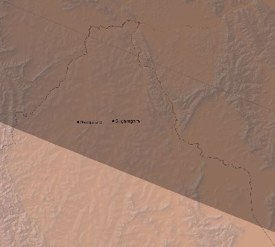 Map of the eclipse path across Rwanda on 12/29/2103