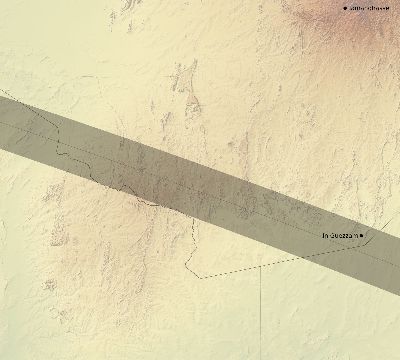 Map of the eclipse path across Algeria on 10/16/2107