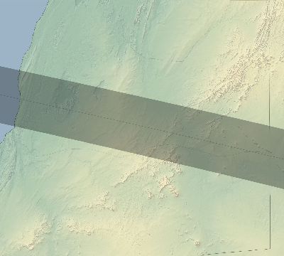 Map of the eclipse path across Western Sahara on 10/16/2107