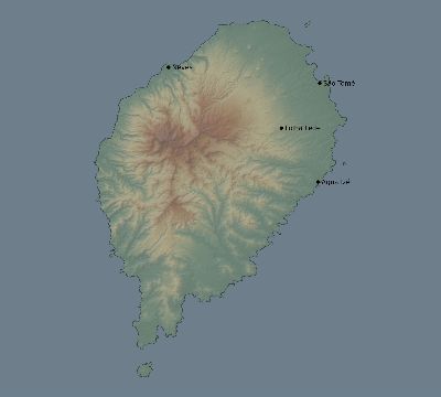Map of the eclipse path across São Tomé and Príncipe on 11/27/2114