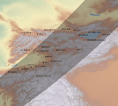 Map of the eclipse path across Kyrgyzstan on 05/24/2115