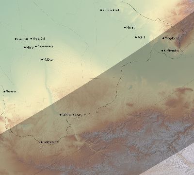 Map of the eclipse path across Turkmenistan on 05/24/2115