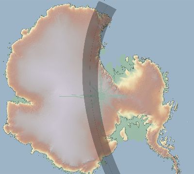 Map of the eclipse path across Antarctica on 11/16/2115