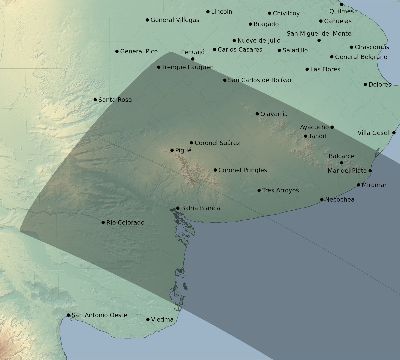 Map of the eclipse path across Argentina on 11/16/2115
