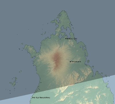 Map of the eclipse path across Madagascar on 03/22/2118