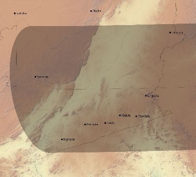 Map of the eclipse path across Zambia on 03/22/2118