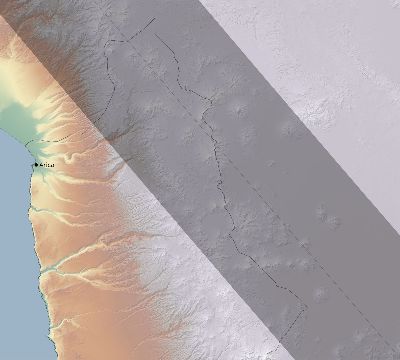 Map of the eclipse path across Chile on 09/15/2118