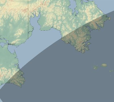Map of the eclipse path across Russia on 12/28/2122