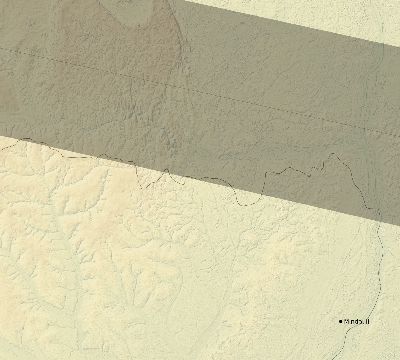 Map of the eclipse path across Republic of the Congo on 05/03/2125