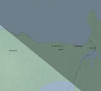 Map of the eclipse path across Estonia on 10/16/2126