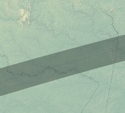 Map of the eclipse path across Colombia on 02/18/2129