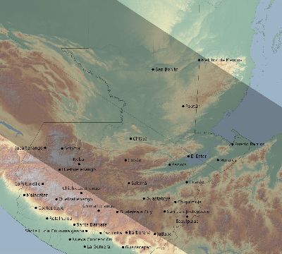 Map of the eclipse path across Guatemala on 12/19/2131