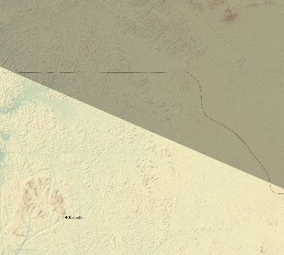 Map of the eclipse path across Sierra Leone on 06/13/2132