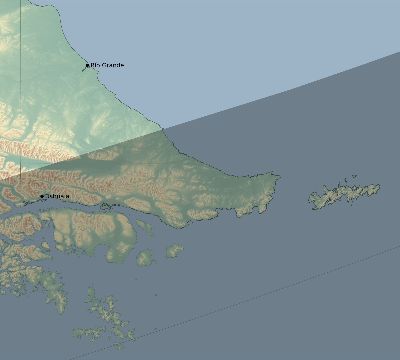 Map of the eclipse path across Argentina on 04/13/2135