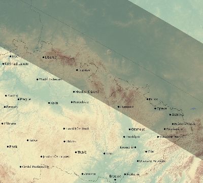 Map of the eclipse path across Czechia on 10/07/2135
