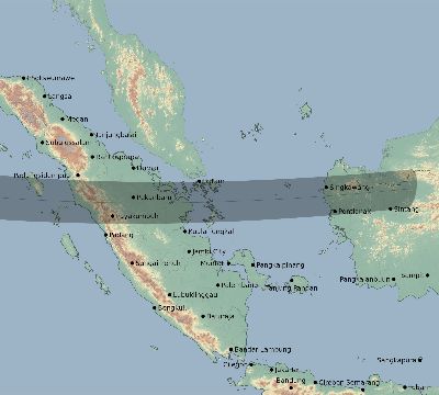 Map of the eclipse path across Indonesia on 10/07/2135
