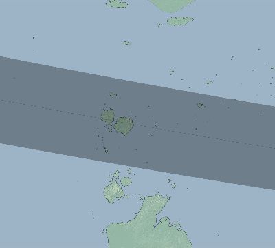 Map of the eclipse path across Australia on 01/20/2140