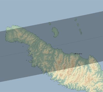 Map of the eclipse path across Solomon Islands on 01/20/2140