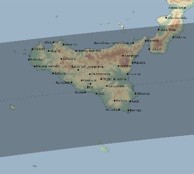 Map of the eclipse path across Italy on 08/26/2147
