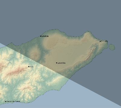 Map of the eclipse path across Timor-Leste on 12/19/2150