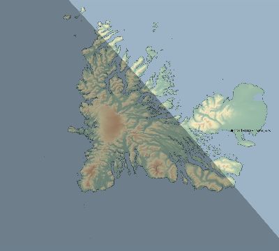 Map of the eclipse path across French Southern and Antarctic Lands on 12/08/2151
