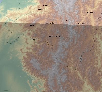 Map of the eclipse path across Ecuador on 04/23/2153
