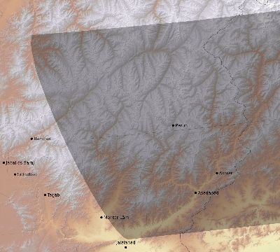 Map of the eclipse path across Afghanistan on 04/02/2155