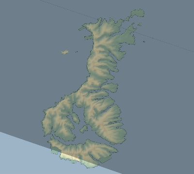 Map of the eclipse path across New Zealand on 02/09/2157
