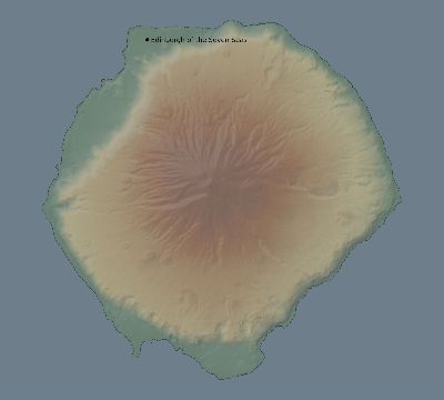 Map of the eclipse path across Saint Helena, Ascension and Tristan da Cunha on 07/25/2158