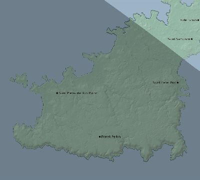 Map of the eclipse path across Guernsey on 06/04/2160