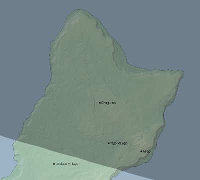 Map of the eclipse path across Guam on 05/25/2161