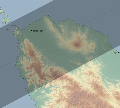 Map of the eclipse path across Indonesia on 05/25/2161