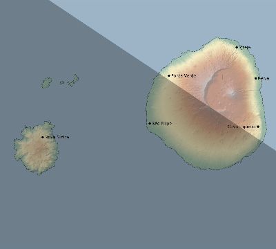 Map of the eclipse path across Cape Verde on 09/05/2165