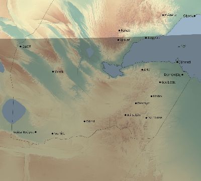 Map of the eclipse path across Djibouti on 01/10/2168
