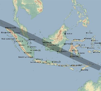 Map of the eclipse path across Indonesia on 07/05/2168