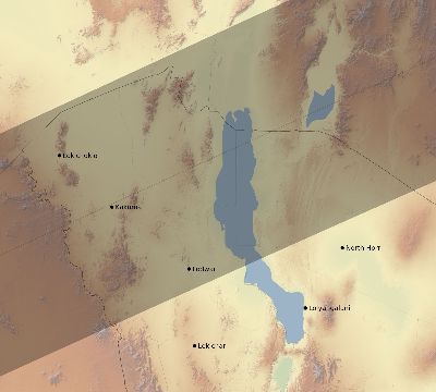 Map of the eclipse path across Kenya on 07/05/2168