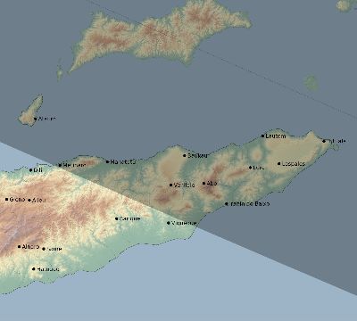 Map of the eclipse path across Timor-Leste on 07/05/2168