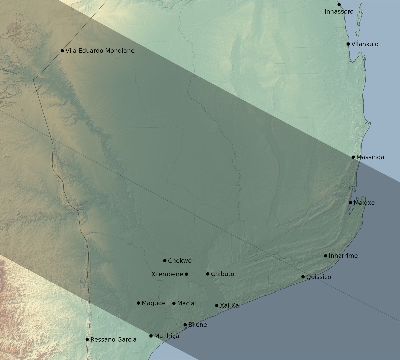 Map of the eclipse path across Mozambique on 12/29/2168