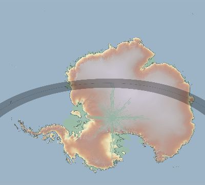 Map of the eclipse path across Antarctica on 12/18/2169