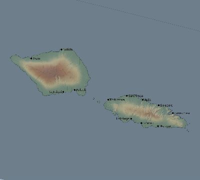 Map of the eclipse path across Samoa on 05/05/2171