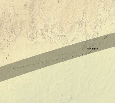 Map of the eclipse path across Algeria on 06/05/2179