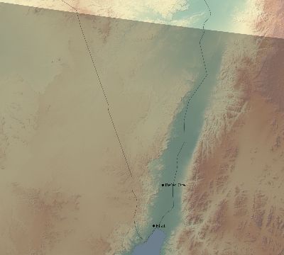Map of the eclipse path across Israel on 11/17/2180