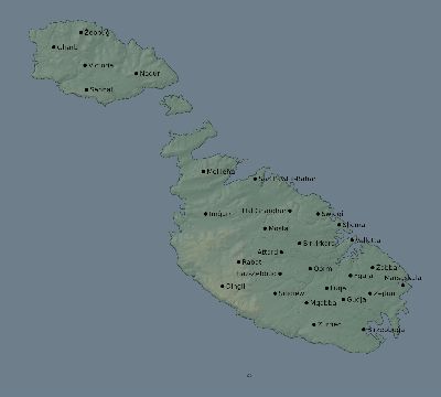 Map of the eclipse path across Malta on 11/17/2180