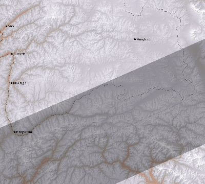 Map of the eclipse path across Tajikistan on 11/17/2180