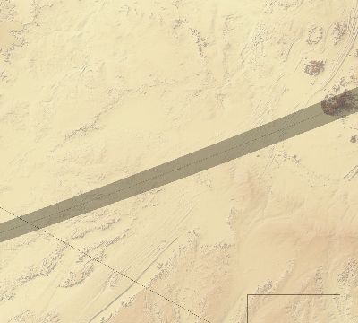 Map of the eclipse path across Libya on 04/03/2182