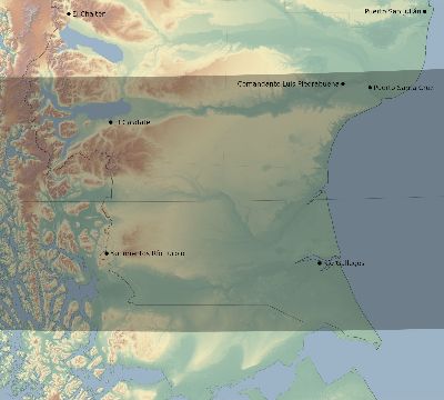 Map of the eclipse path across Argentina on 09/27/2182
