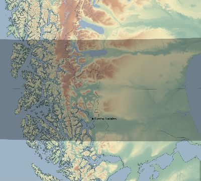 Map of the eclipse path across Chile on 09/27/2182