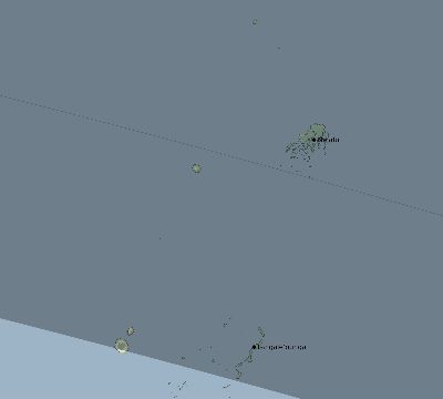 Map of the eclipse path across Tonga on 09/27/2182