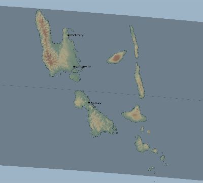 Map of the eclipse path across Vanuatu on 09/27/2182