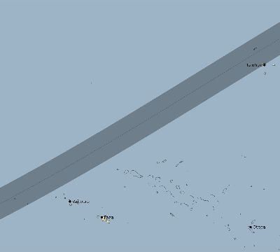 Map of the eclipse path across French Polynesia on 03/23/2183